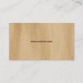 Licht Wooden textuur visitekaartje (Achterkant)