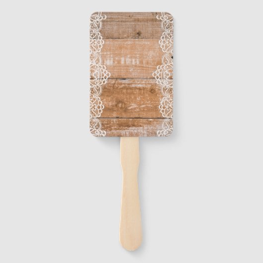 Licht Woodenpaneel met witte lens Handwaaier (Achterkant)