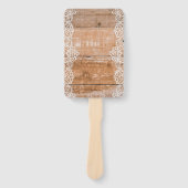 Licht Woodenpaneel met witte lens Handwaaier (Voorkant)