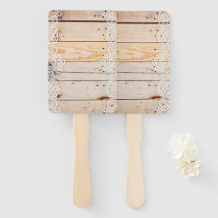 Licht Woodenpaneel met witte lens Handwaaier