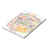 Licht Woordwolkunstprint Notitieblok (Linkerzijde)