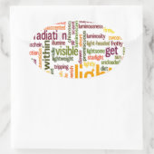 Licht Woordwolkunstprint Ovale Sticker (Tas)