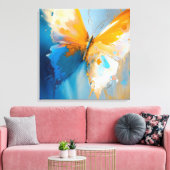 Licht Worden – Abstracte Vlinder In Beweging Canvas Afdruk (Insitu (Woonkamer))