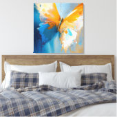 Licht Worden – Abstracte Vlinder In Beweging Canvas Afdruk (Insitu (Slaapkamer))