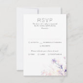 Licht zacht bloemig Paarse bruiloft RSVP Kaarten (Voorkant)