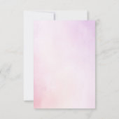 Licht zacht bloemig Paarse bruiloft RSVP Kaarten (Achterkant)