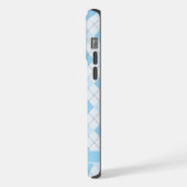 Licht Zacht Helder Blauw Argyle Patroon iPhone Hoesje (Linkerkant)