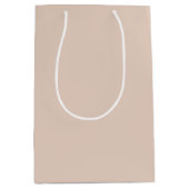 Licht Zandig Beige Gift Bag Medium Cadeauzakje (Voorkant)