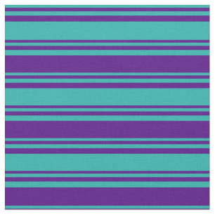 Licht Zee Groen en Indigokleurige Lijnen Stof