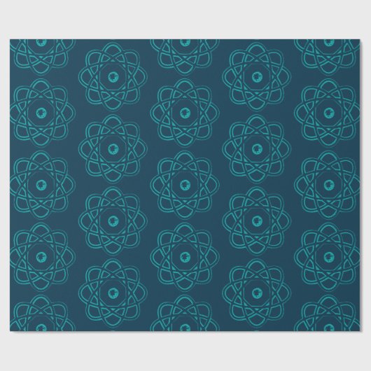 Licht Zee Groen op Pruisblauw Cadeaupapier (Vlak)