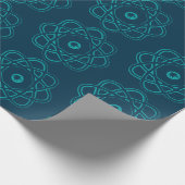 Licht Zee Groen op Pruisblauw Cadeaupapier (Hoek)