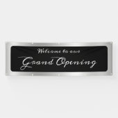 Licht Zilver Gradiënt Grote Opening Spandoek (Horizontaal)