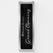 Licht Zilver Gradiënt Grote Opening Spandoek (Verticaal)