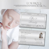Licht zilver met diamanten en foto's luxueus visitekaartje
