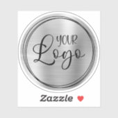 Licht zilver voor uw zakelijke Logo hier Sticker (Vel)