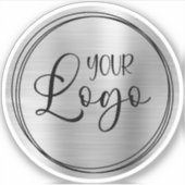 Licht zilver voor uw zakelijke Logo hier Sticker (Voorkant)
