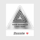 Licht zilveren Folie driehoekige Logo Sticker (Vel)