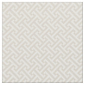 Lichtbeige Grieks sleutelpatroon Stof (Close Up)