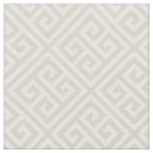 Lichtbeige Grieks sleutelpatroon Stof (Close Up)