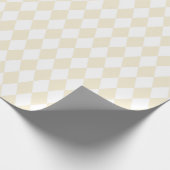 Lichtbeige harlekijnpatroon cadeaupapier (Hoek)