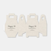 Lichtbeige linnen textuur Hangover kit Bedankdoosjes (Uitgevouwen)