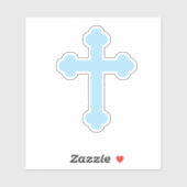 Lichtblauw, aangepaste vinylsticker met kruissnede sticker (Vel)