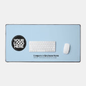 Lichtblauw | Aangepaste Zakelijke Logo Naam, Sloga Bureaumat (Keyboard & Muis)