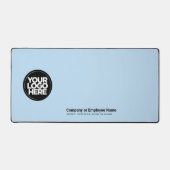 Lichtblauw | Aangepaste Zakelijke Logo Naam, Sloga Bureaumat (Voorkant)