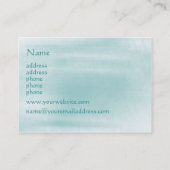 lichtblauw, aanpasbaar visitekaartje (Achterkant)