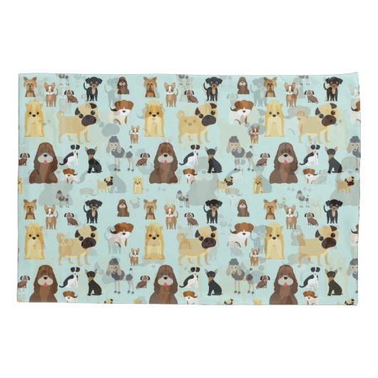 lichtblauw achtergrondpatroon. kussensloop (Achterkant)