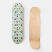 lichtblauw achtergrondpatroon. persoonlijk skateboard (Voorkant)