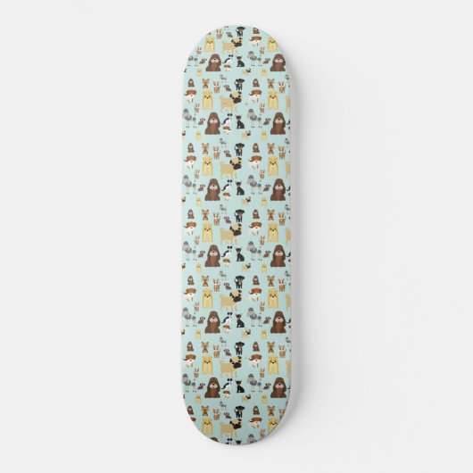 lichtblauw achtergrondpatroon. persoonlijk skateboard (Voorkant)