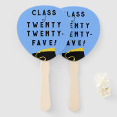 Lichtblauw Afstuderen Klasse van '25 Handwaaier (Voorkant en achterkant)