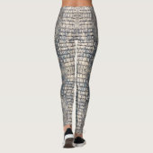 Lichtblauw alligatorleer leggings (Achterkant)