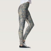Lichtblauw alligatorleer leggings (Rechts)