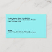 Lichtblauw amateur radioroepnaam visitekaartje (Achterkant)