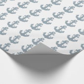 Lichtblauw anker inpakpapier (Hoek)