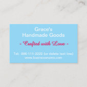 Lichtblauw Any Business QR-code Logo 3,5 x 2,0 Visitekaartje (Voorkant)