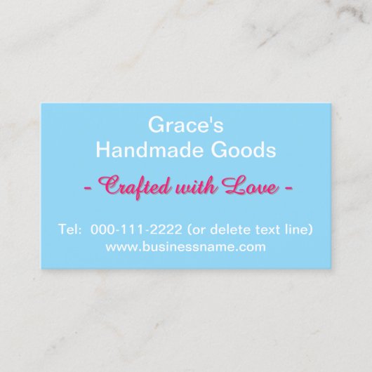 Lichtblauw Any Business QR-code Logo 3,5 x 2,0 Visitekaartje (Voorkant)