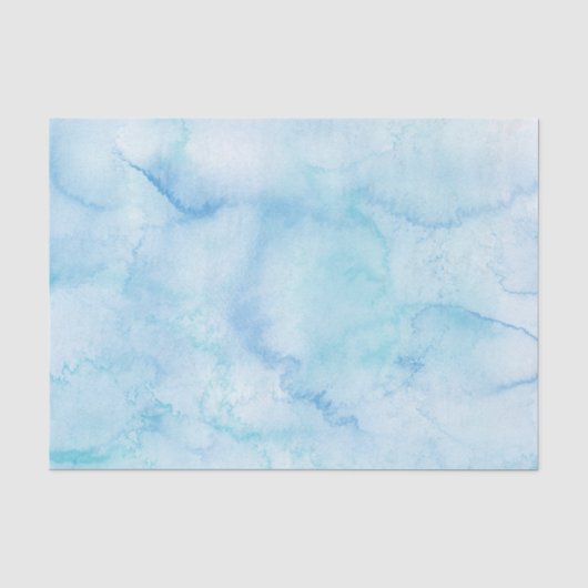Lichtblauw Aquarel Tissuepapier (Voorkant)