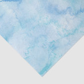 Lichtblauw Aquarel Tissuepapier (Detail)