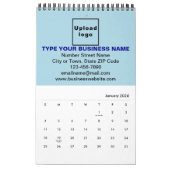 Lichtblauw Bedrijfsmerk op Kalender (Jan 2026)