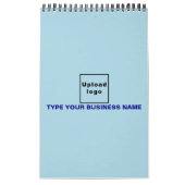 Lichtblauw Bedrijfsmerk op Kalender (Hoes)