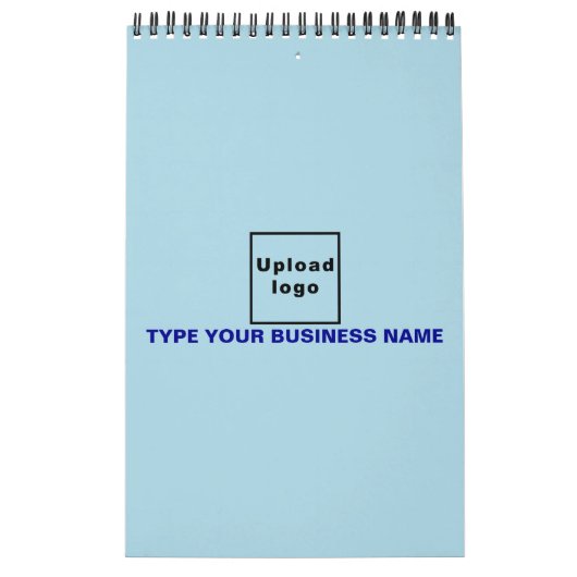 Lichtblauw Bedrijfsmerk op Kalender (Hoes)