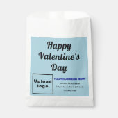 Lichtblauw bedrijfsmerk; Valentijn; document zak Bedankzakje (Voorkant)