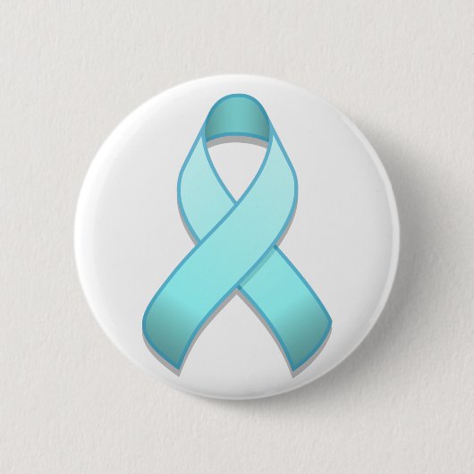 Lichtblauw Bewustzijnslint Button (Voorkant)