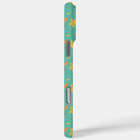 Lichtblauw blad iPhone Case (Achterkant / Rechts)