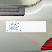 Lichtblauw bloeiend Roos Bumpersticker (Op auto)