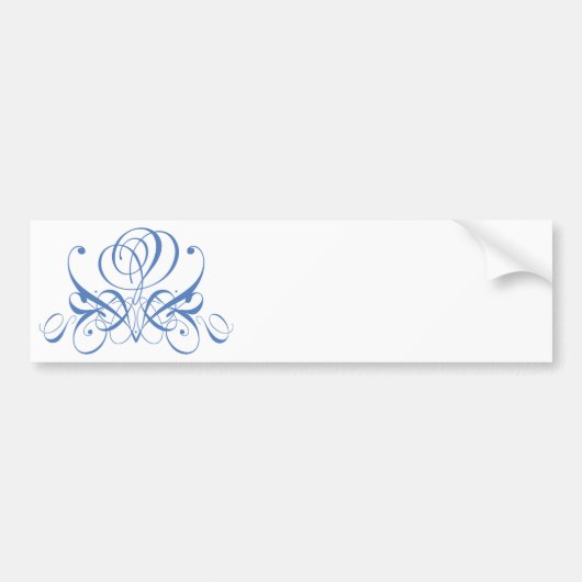 Lichtblauw bloeiend Roos Bumpersticker (Voorkant)