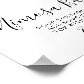 lichtblauw bloem schild voor mimosa bar poster (Hoek)